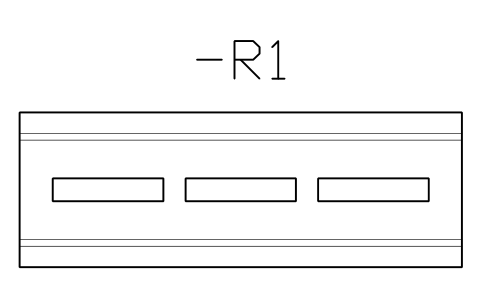 Preview of the TH35-15 slots 5.2x25, 100 symbol, block DRL_FV_TH35_15_SL25_100