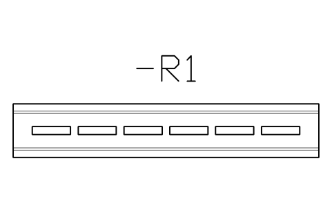 Preview of the TH35-15 slots 5.2x25, 200 symbol, block DRL_FV_TH35_15_SL25_200