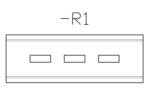 Preview of the TH35-7.5 slots 5.2x15, 100 symbol, block DRL_FV_TH35_7_5_SL15_100