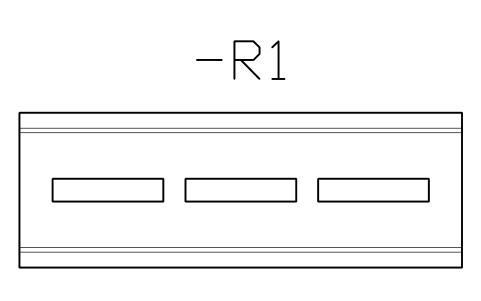 Preview of the TH35-7.5 slots 5.2x25, 100 symbol, block DRL_FV_TH35_7_5_SL25_100