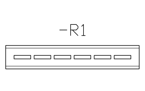 Preview of the TH35-7.5 slots 5.2x25, 200 symbol, block DRL_FV_TH35_7_5_SL25_200