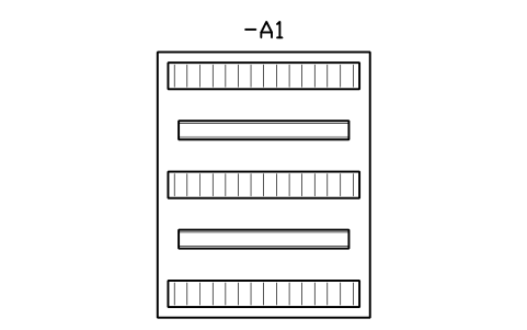 Preview of the Plate 400 x 500, 2 rails symbol, block DRL_LAYOUT_400X500_2R