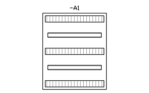 Preview of the Plate 500 x 600, 2 rails symbol, block DRL_LAYOUT_500X600_2R