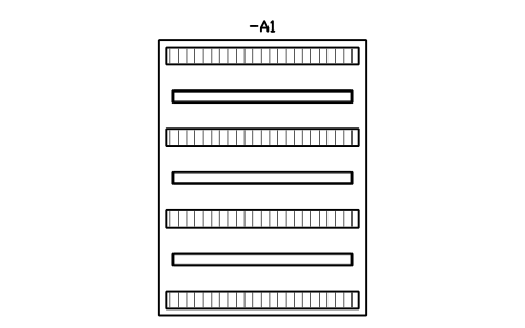 Preview of the Plate 600 x 800, 3 rails symbol, block DRL_LAYOUT_600X800_3R