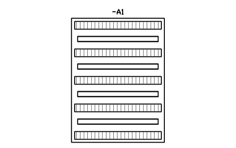 Preview of the Plate 600 x 800, 4 rails symbol, block DRL_LAYOUT_600X800_4R