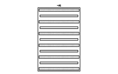 Preview of the Plate 800 x 1200, 5 rails symbol, block DRL_LAYOUT_800X1200_5R