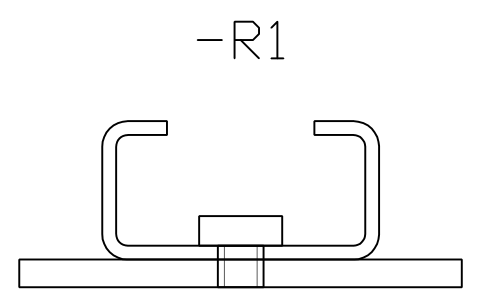Preview of the C30 on plate, screw symbol, block DRL_PLATE_C30