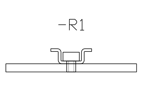 Preview of the TH15-5.5 on plate, screw symbol, block DRL_PLATE_TH15_5_5