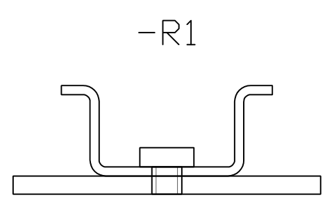 Preview of the TH35-15 on plate, screw symbol, block DRL_PLATE_TH35_15
