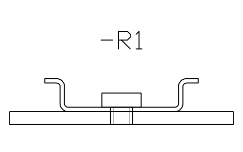Preview of the TH35-7.5 on plate, screw symbol, block DRL_PLATE_TH35_7_5