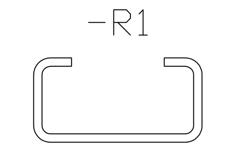 Preview of the C20 rail, section symbol, block DRL_SEC_C20