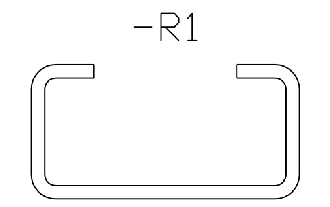 Preview of the C30 rail, section symbol, block DRL_SEC_C30