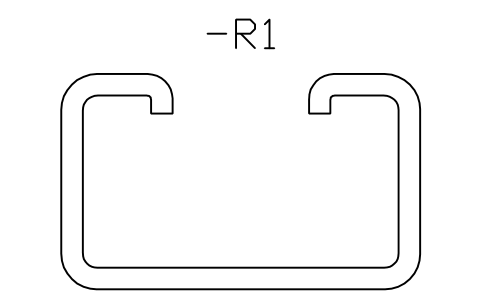 Preview of the C50 rail, section symbol, block DRL_SEC_C50