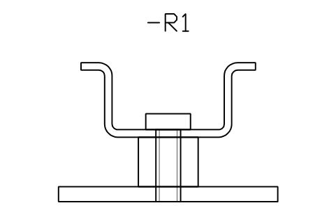 Preview of the TH35-15 on 10 mm spacer symbol, block DRL_SPACER_TH35_15_10