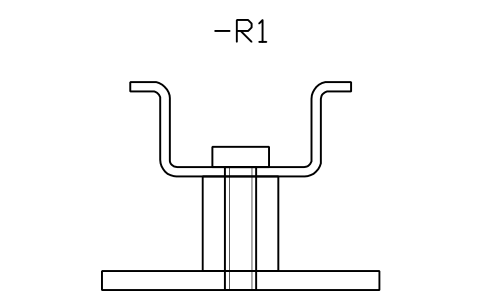 Preview of the TH35-15 on 15 mm spacer symbol, block DRL_SPACER_TH35_15_15