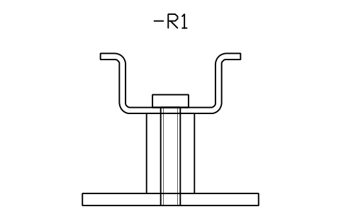 Preview of the TH35-15 on 20 mm spacer symbol, block DRL_SPACER_TH35_15_20
