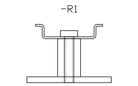 Preview of the TH35-7.5 on 20 mm spacer symbol, block DRL_SPACER_TH35_7_5_20
