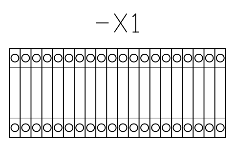 Preview of the Strip 4 mm2, 20 poles symbol, block DRL_STRIP_4_20