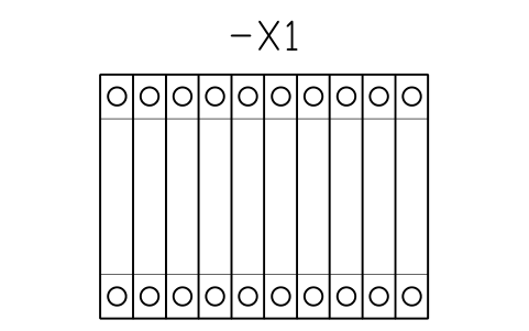 Preview of the Strip 6 mm2, 10 poles symbol, block DRL_STRIP_6_10