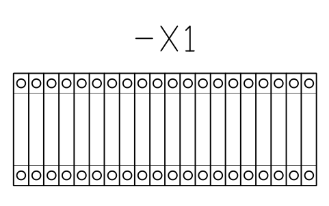Preview of the Strip 6 mm2, 20 poles symbol, block DRL_STRIP_6_20