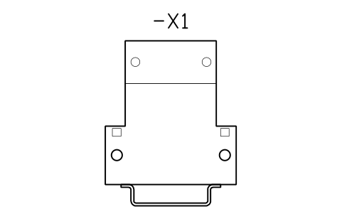 Preview of the Two-level end view, 2.5-4 symbol, block DRL_TBE2_2_5_4