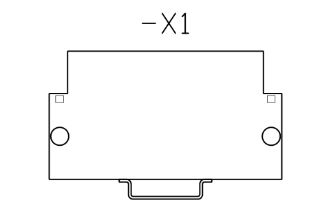 Preview of the Terminal end view, 16-35 mm2 symbol, block DRL_TBE_16_35
