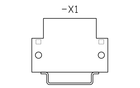 Preview of the Terminal end view, 2.5-4 mm2 symbol, block DRL_TBE_2_5_4