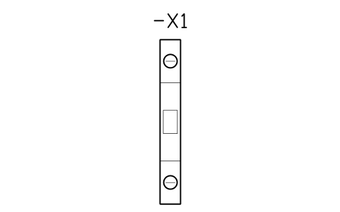 Preview of the Feed-through 2.5 mm2, front symbol, block DRL_TB_2_5