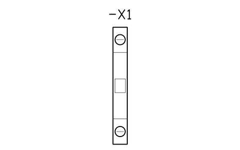Preview of the Feed-through 4 mm2, front symbol, block DRL_TB_4