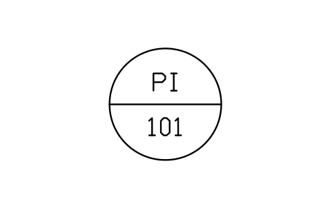 Prévia do símbolo Panel instrument bubble, bloco IS3_PANEL_INSTRUMENT