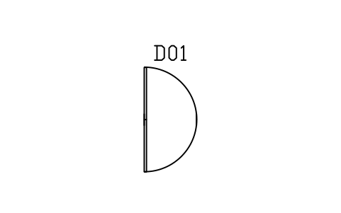 Door, double acting sembolünün önizlemesi, blok ARCH_DOOR_DOUBLE_ACTING