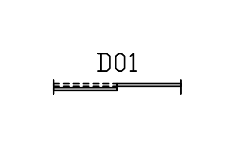 Door, sliding single sembolünün önizlemesi, blok ARCH_DOOR_SLIDING