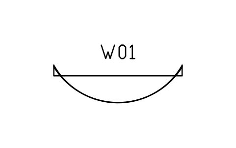 Window, bow sembolünün önizlemesi, blok ARCH_WINDOW_BOW