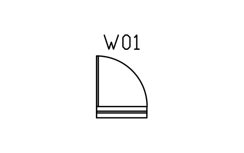 Window, casement single sembolünün önizlemesi, blok ARCH_WINDOW_CASEMENT