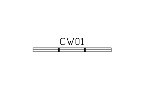 Curtain wall segment sembolünün önizlemesi, blok ARCH_WINDOW_CURTAIN