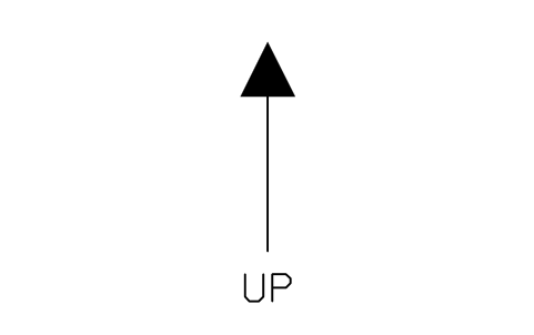 Arrow, up (stair or ramp) sembolünün önizlemesi, blok ANNO_ARROW_UP