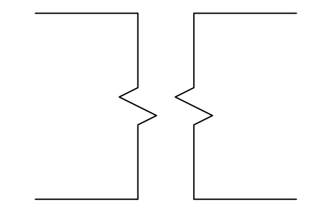 Break lines, pair for a section sembolünün önizlemesi, blok ANNO_BREAK_PAIR