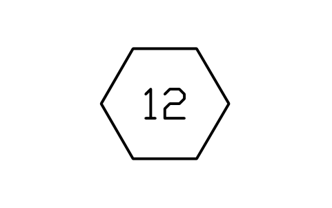 Keynote, hexagon sembolünün önizlemesi, blok ANNO_KEYNOTE_HEX