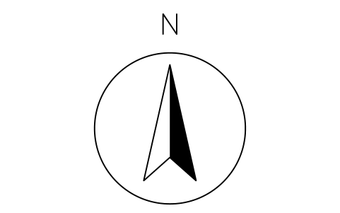 North arrow in circle sembolünün önizlemesi, blok ANNO_NORTH_CIRCLE