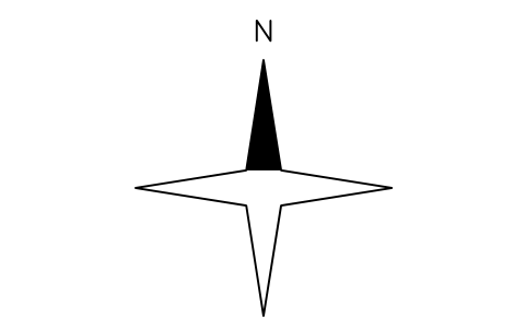 Compass star, four points sembolünün önizlemesi, blok ANNO_NORTH_STAR4
