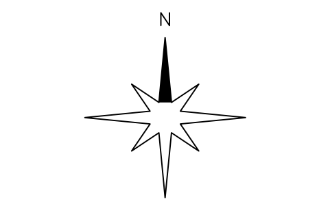 Compass star, eight points sembolünün önizlemesi, blok ANNO_NORTH_STAR8