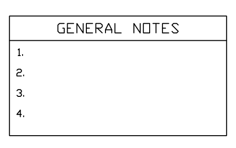 General notes frame sembolünün önizlemesi, blok ANNO_NOTES_FRAME