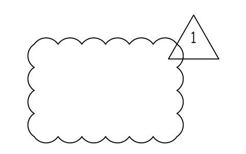 Revision cloud with revision triangle sembolünün önizlemesi, blok ANNO_REV_CLOUD_TAGGED