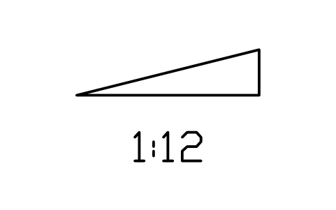 Slope ratio triangle sembolünün önizlemesi, blok ANNO_SLOPE_RATIO