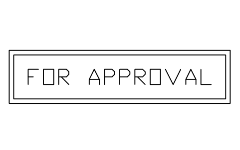 Stamp, for approval sembolünün önizlemesi, blok ANNO_STAMP_FOR_APPROVAL