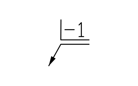 Vorschau des Symbols Abtragung -1, Block EDG_MINUS_1