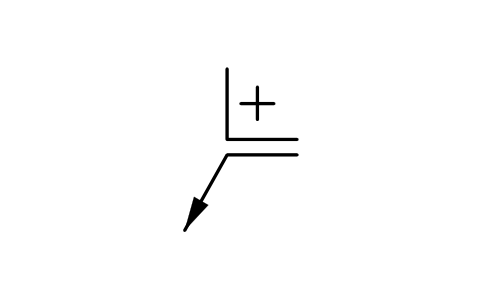 Vorschau des Symbols Überstand zulässig, Maß offen, Block EDG_PLUS