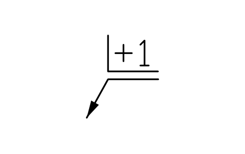 Vorschau des Symbols Überstand +1, Block EDG_PLUS_1