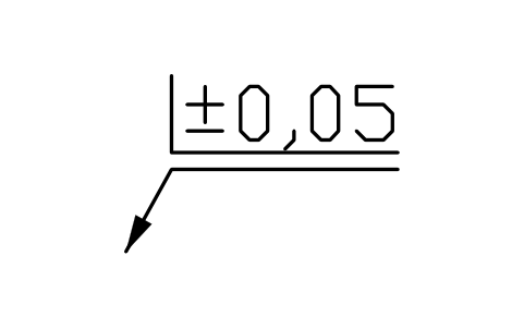 Vorschau des Symbols Überstand oder Abtragung +-0,05, Block EDG_PM_0_05
