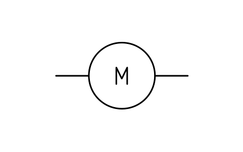 Operating coil, circle with designation sembolünün önizlemesi, blok IEEE_COIL_CIRCLE